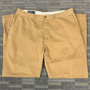 Polo Ralph Lauren Prospect Chino Pants Men 38x31 Brown Cotton Trousers Dress VTG